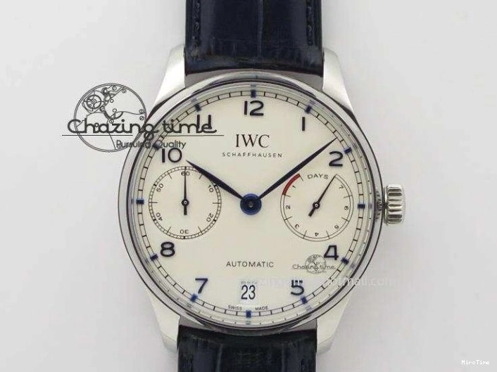 MIROTIME 0214 Portuguese Chrono RG IW371415 ZF 1:1 Best Edition Black Dial On Black Leather Strap A79350 (Slim Movement) FashionForward 7264